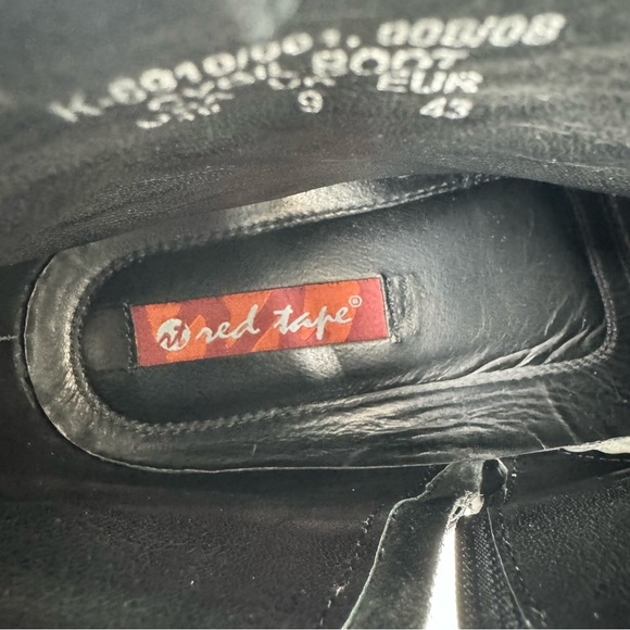 Red Tape “Cyril” Black Suede Boots Size 10 - Picture 10 of 12